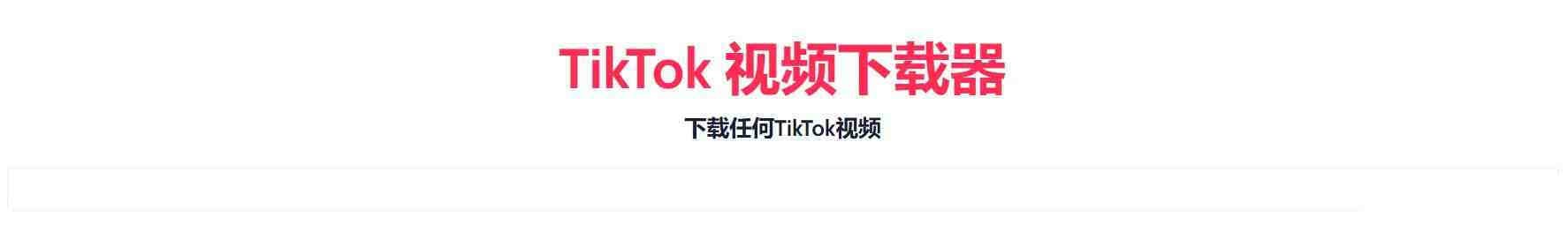 TikTok无水印下载的网站-一新网创