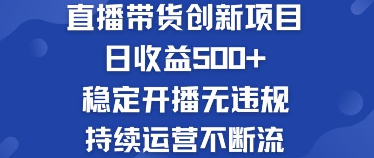 淘宝无人直播带货创新项目：日收益500+  稳定开播无违规  持续运营不断流【揭秘】-一新网创