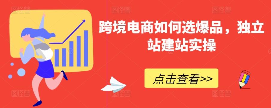 跨境电商如何选爆品，独立站建站实操-一新网创