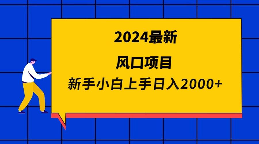 (9483期)2024最新风口项目 新手小白日入2000+-一新网创