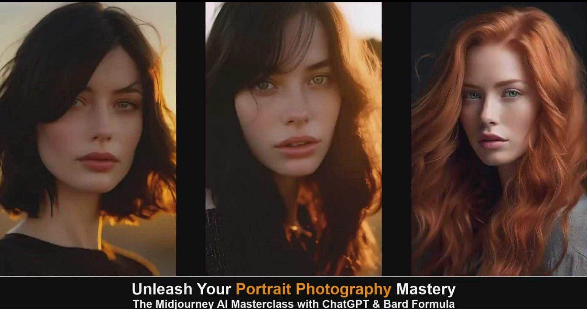 图片[3]-(9312期)Midjourney v5 ChatGPT 和 Bard AI人工智能人像摄影大师班-15节-中英字幕-一新网创