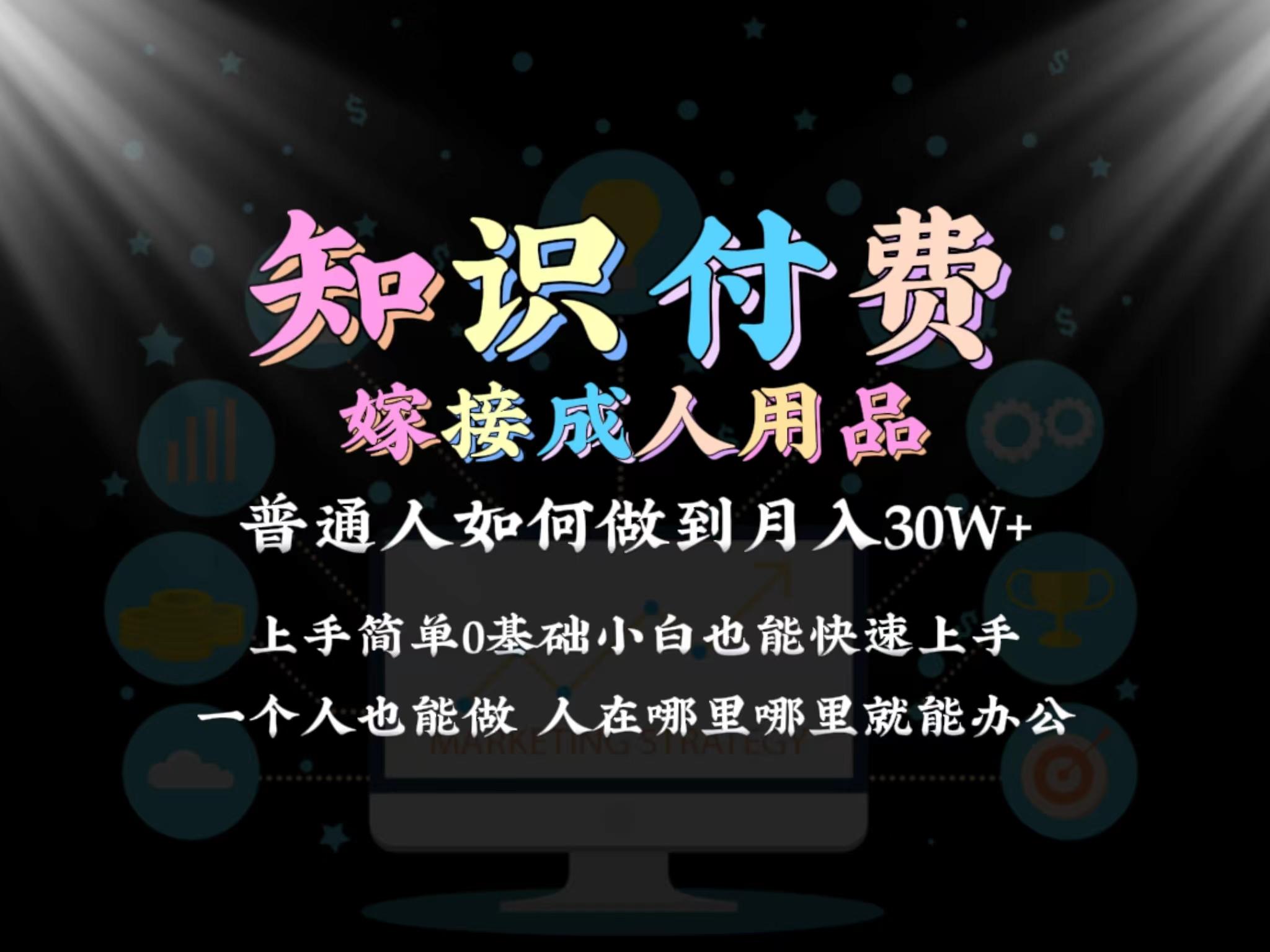 2024普通人做知识付费结合成人用品如何实现单月变现30w 保姆教学1.0-一新网创