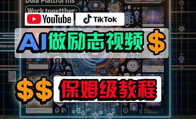 利用AI制作励志视频，在YouTube和TikTok赚钱，小白可做(附工具-一新网创