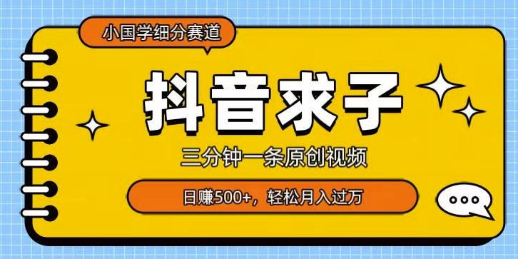 小国学细分赛道，三分钟一条原创视频，日赚500+，可矩阵复制-一新网创