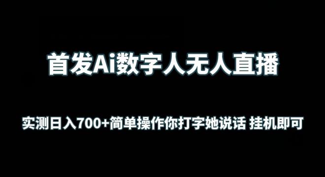 首发Ai数字人无人直播，实测日入700+无脑操作 你打字她说话挂机即可【揭秘】-一新网创