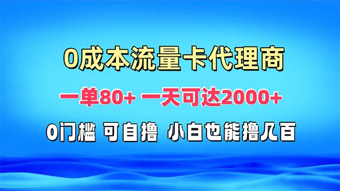 免费流量卡代理一单80+ 一天可达2000+-一新网创