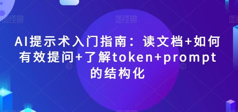AI提示术入门指南：读文档+如何有效提问+了解token+prompt的结构化【揭秘】-一新网创