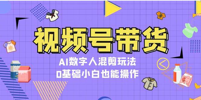 视频号带货，AI数字人混剪玩法，0基础小白也能操作-一新网创
