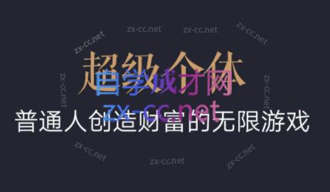 超级个体·普通人创造财富的无限游戏-一新网创