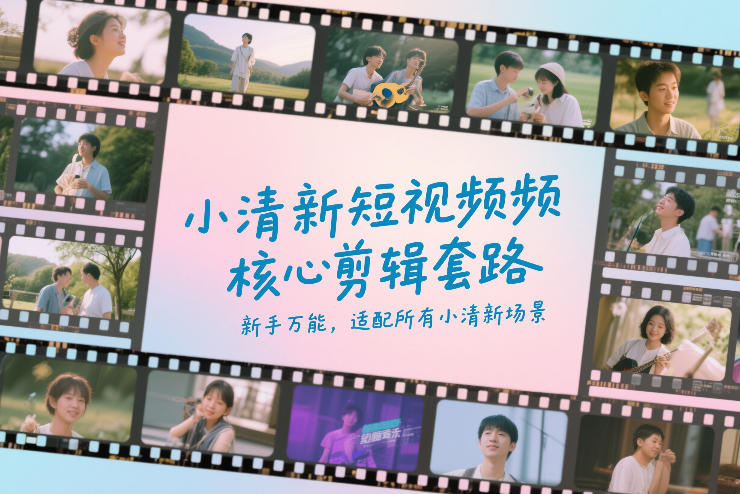 小清新短视频核心剪辑套路，新手万能，适配所有小清新场景-一新网创