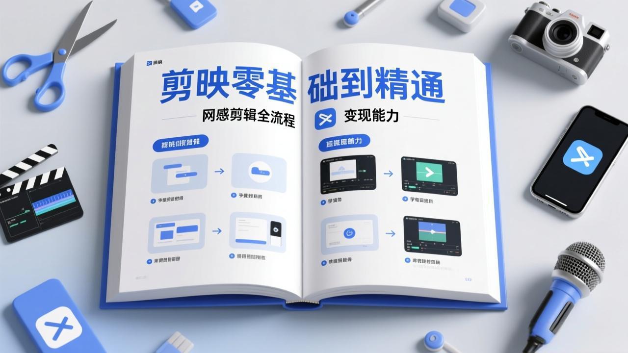 剪映零基础也能快速上手，从入门到精通掌握网感剪辑全流程，掌握能直接变现的剪辑能力-一新网创