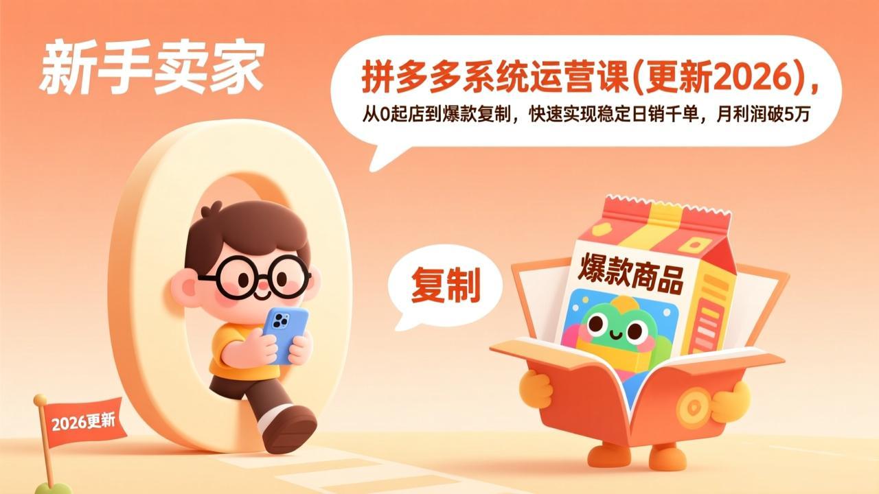拼多多系统运营课(更新2026-一新网创