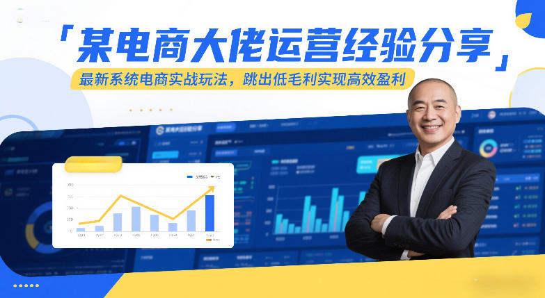 某电商大佬运营经验分享，最新系统电商实战玩法，跳出低毛利实现高效盈利(更新)-一新网创