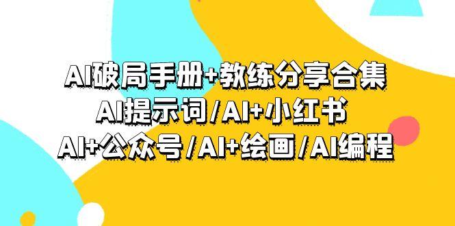 (9351期)AI破局手册+教练分享合集：AI提示词/AI+小红书 /AI+公众号/AI+绘画/AI编程-一新网创
