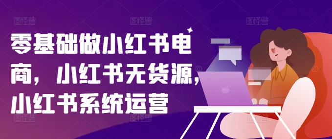 零基础做小红书电商，小红书无货源，小红书系统运营-一新网创