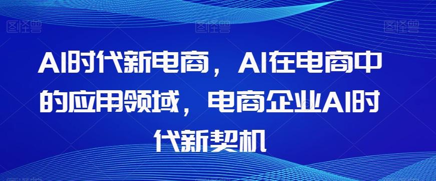 Al时代新电商，Al在电商中的应用领域，电商企业AI时代新契机-一新网创