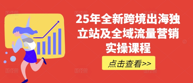 25年全新跨境出海独立站及全域流量营销实操课程，跨境电商独立站TIKTOK全域营销普货特货玩法大全-一新网创