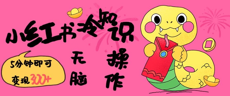 小红书冷知识账号，无脑复制粘贴，5分钟即可变现3张-一新网创