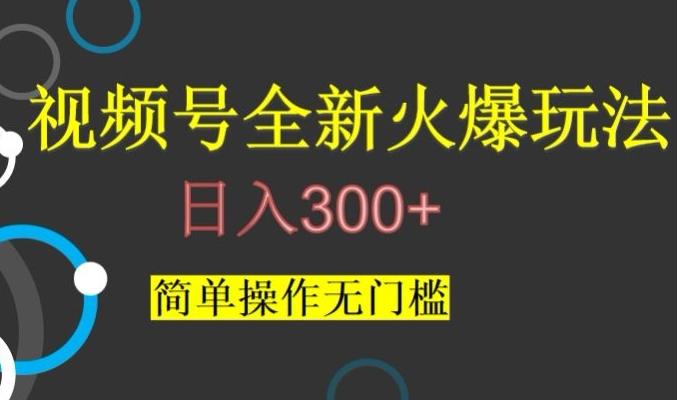 视频号最新爆火玩法，日入300+，简单操作无门槛【揭秘】-一新网创
