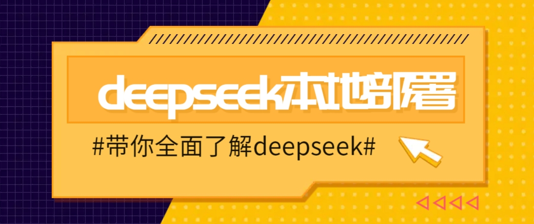 DeepSeek本地部署详细教程，轻松将deepseek部署到你的电脑上-一新网创