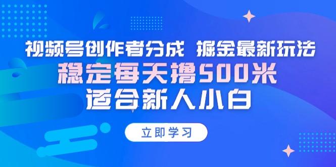 【蓝海项目】视频号创作者分成 掘金最新玩法 稳定每天撸500米 适合新人小白-一新网创