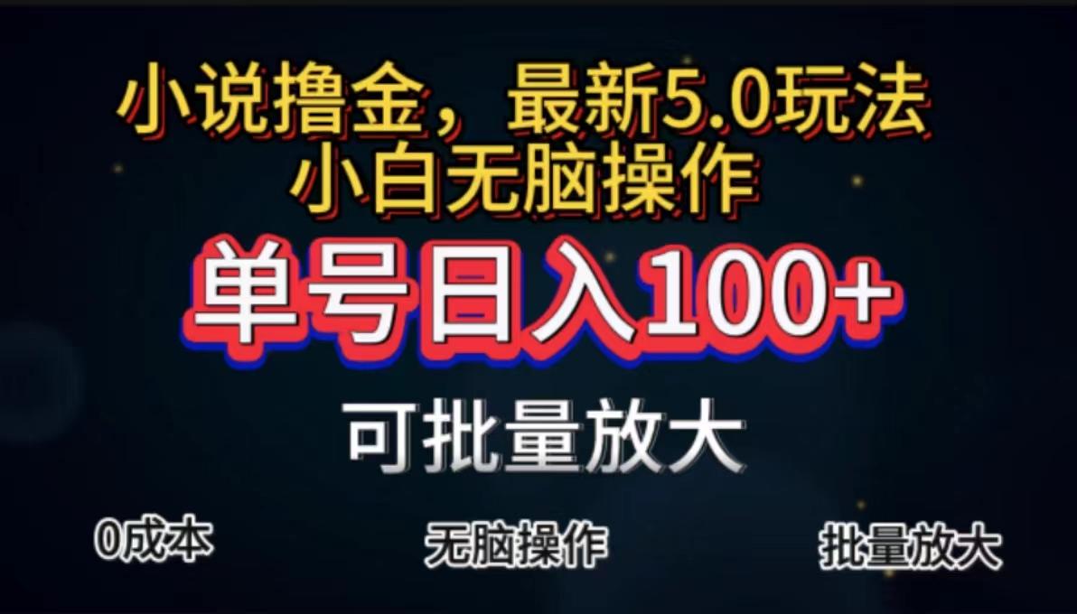 全自动小说撸金，单号日入100+小白轻松上手，无脑操作-一新网创