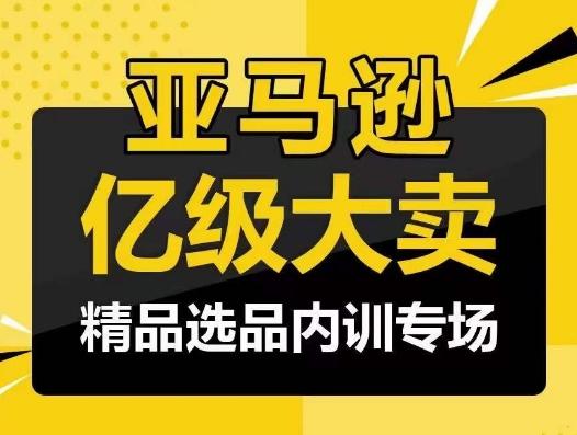 亚马逊亿级大卖-精品选品内训专场，亿级卖家分享选品成功之道-一新网创