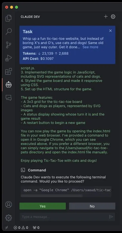 Claude Dev｜AI编程-一新网创