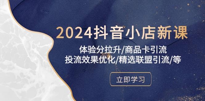 2024抖音小店新课，体验分拉升/商品卡引流/投流效果优化/精选联盟引流/等-一新网创