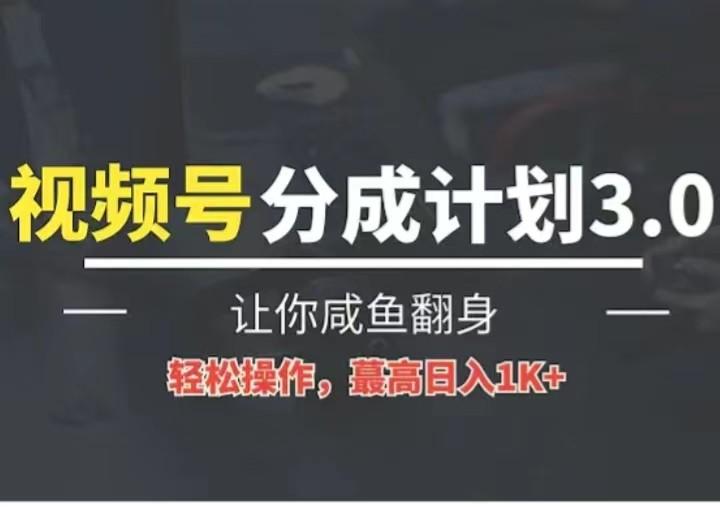 24年视频号冷门蓝海赛道，操作简单，单号收益可达四位数-一新网创