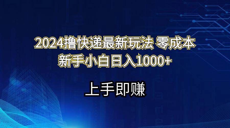 2024撸快递最新玩法零成本新手小白日入1000+-一新网创