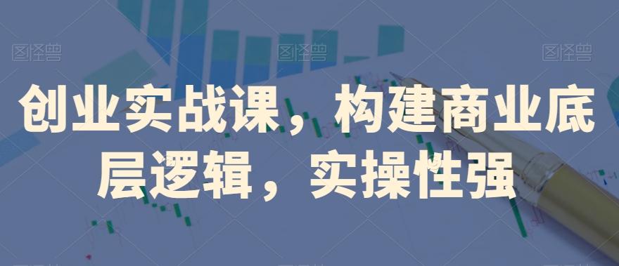 创业实战课，​构建商业底层逻辑，实操性强-一新网创