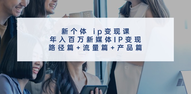 新个体ip变现课，年入百万新媒体IP变现，路径篇+流量篇+产品篇-一新网创