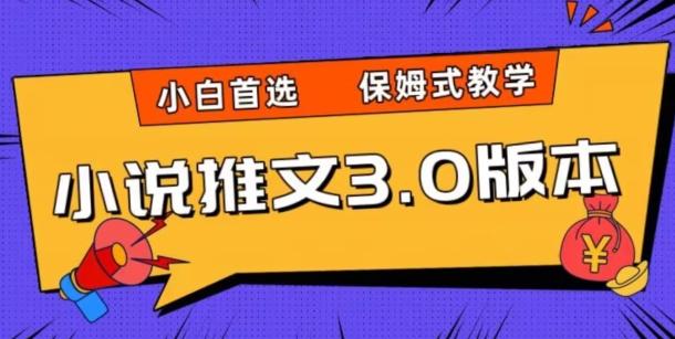 小说推文3.0玩法，日入两千+，保姆式教学，小白首选【揭秘】-一新网创
