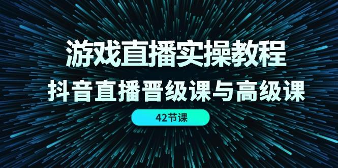 游戏直播实操教程，抖音直播晋级课与高级课(42节-一新网创