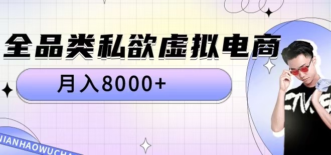 全品类私欲虚拟电商，月入8000+【揭秘】-一新网创