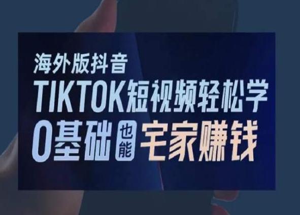 海外版抖音TikTok短视频轻松学，0基础宅家也能赚钱-一新网创
