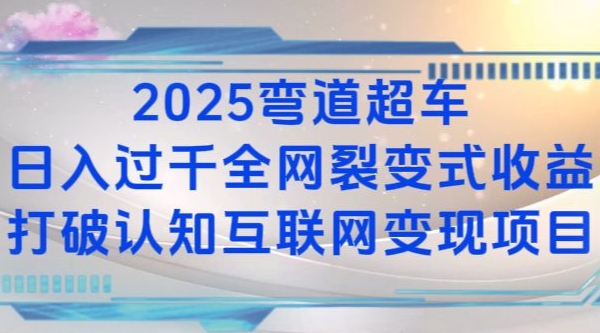 2025弯道超车日入过K全网裂变式收益打破认知互联网变现项目【揭秘】-一新网创