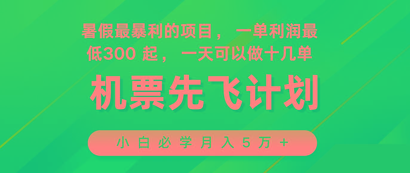 2024暑假最赚钱的项目，市场很大，一单利润300+，每天可批量操作-一新网创