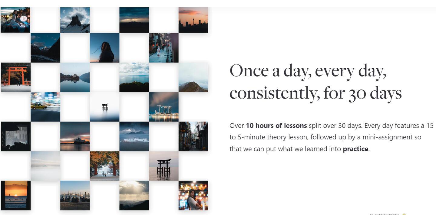 网红摄影师Pat Kay – 30天摄影基础知识加速器教程-30节课-中英字幕-一新网创