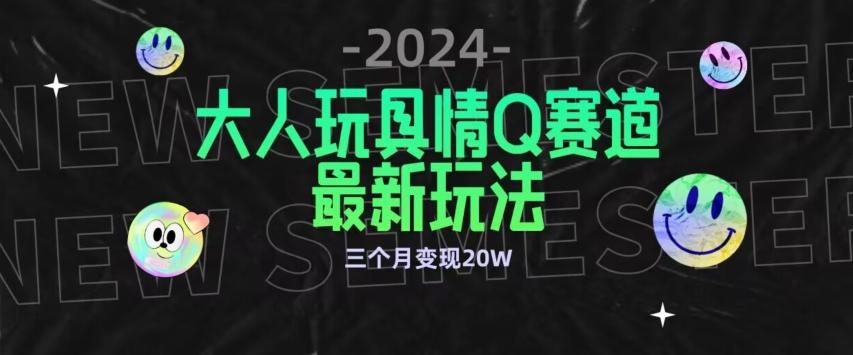 全新大人玩具情Q赛道合规新玩法，公转私域不封号流量多渠道变现，三个月变现20W【揭秘】-一新网创