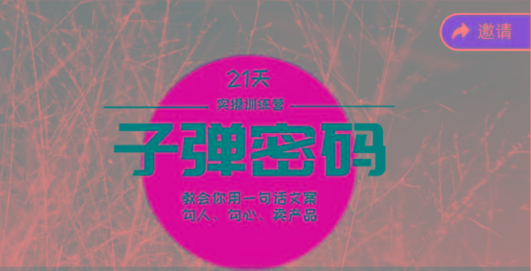《子弹密码训练营》-用一句话文案勾人勾心卖产品，21天学到顶尖文案大师策略和技巧-一新网创