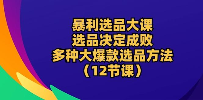 暴利 选品大课：选品决定成败，教你多种大爆款选品方法(12节课-一新网创