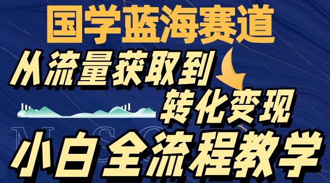 国学蓝海赛道，从流量获取，到转化变现，全流程教学-一新网创