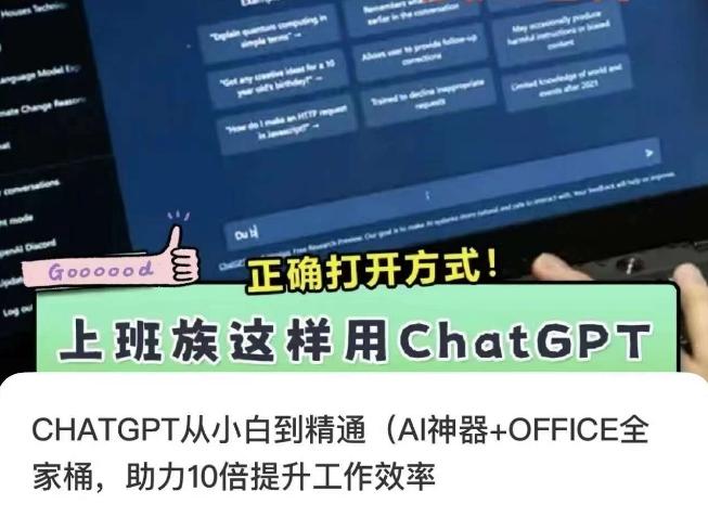 CHATGPT从小白到精通，AI神器+OFFICE全家桶，助力10倍提升工作效率-一新网创