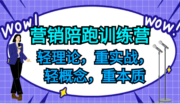营销陪跑训练营，轻理论，重实战，轻概念，重本质，适合中小企业和初创企业的老板-一新网创