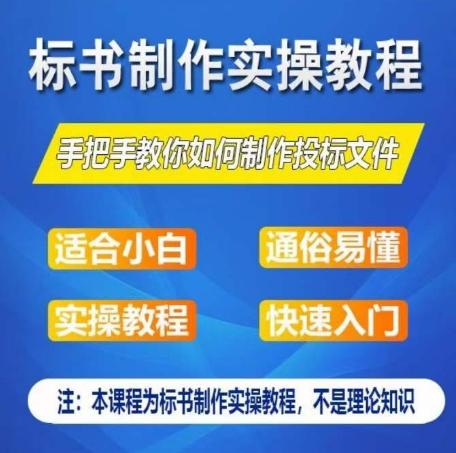 标书制作实操教程，手把手教你如何制作授标文件，零基础一周学会制作标书-一新网创
