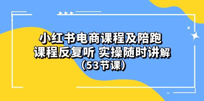 小红书电商课程陪跑课 课程反复听 实操随时讲解 (53节课-一新网创