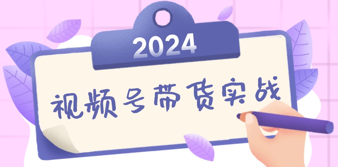 2024视频号最新带货实战课：无人直播/书单号卖货/个人IP口播 (附资料素材-一新网创