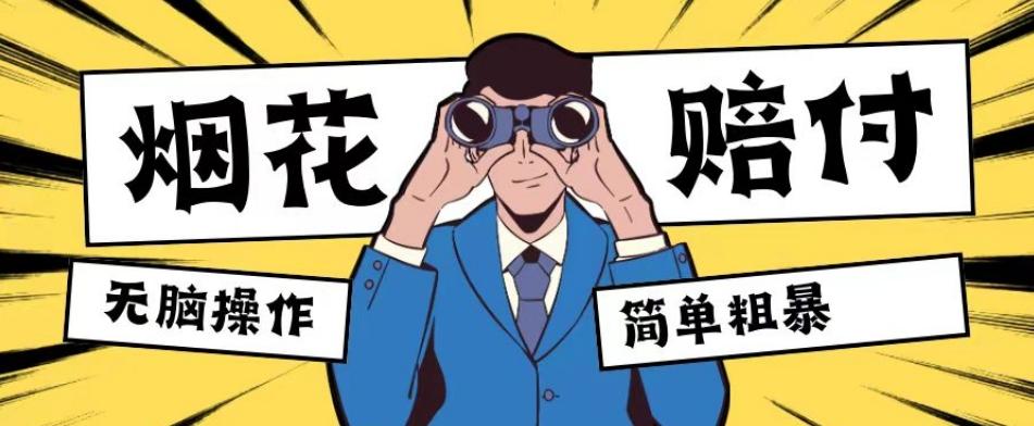 最新蓝海玩法，烟花爆竹赔付，单订单赔付200-500无脑操作【仅揭秘】-一新网创